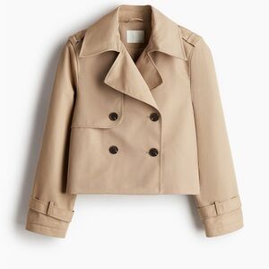 H&M Beige Double-Breasted Trench Coat